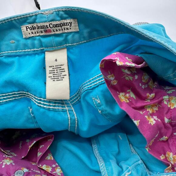 Y2K Woman’s Polo Jeans Co size 4 faded blue carpenter pants.  Straight leg - Picture 4 of 7